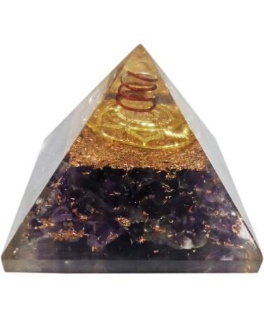 Large Amethyst Orgone Pyramid - Powerful EMF Protection & Meditation Healing Crystal - Buy Online on GoSupps.com