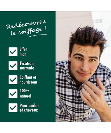 Monsieur BARBIER 2-in-1 Hair & Beard Cream for Men | Styling & Nourishing | Normal hold matte effect | 100% natural French and vegan wax - Ecocert/COSMOS NATURAL certified - Buy Online on GoSupps.com