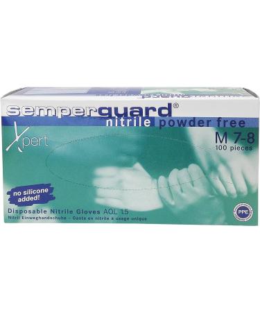 SemperGuard 816780639/3000001630 Xpert THOUSE Protection glove made of nitrillatex powder-free chemical spray protection size XL (9-10) green/blue (90 er-pack) green blue XL (90 pack)