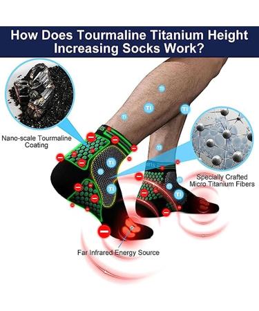 Douhua HigherSocks 2023 Far Infrared Schorl Titanium Ion Heightening Booster Socks - Tourmaline Slimming Health Socks (Light Blue) - Buy Online on GoSupps.com
