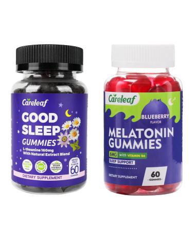 careleaf Non-Melatonin Sleep Aid Gummies with Free Melatonin Gummies Sleep Support