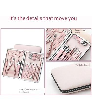 Nail Clippers Rose Gold 18piece Diagonal Exfoliating Stainless Steel Manicure Set Household Ear Spoon Scissors - Buy Online on GoSupps.com