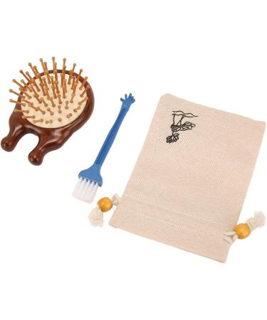 Multifunctional Wooden Massage Hair Brush & Scalp Cushion Portable Comb for Home & Travel - Buy Online on GoSupps.com