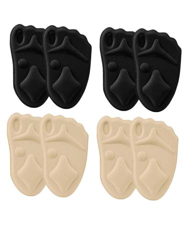 Mobestech 4 Pairs Sponge Forefoot Pad Reed Diffuser Sticks Flowers High-Heel Insoles Foot Care Pad Anti Slip Shoe Pads Shoe Inserts Front Palm Pad 4d Mesh Stretch Fabric High Heel