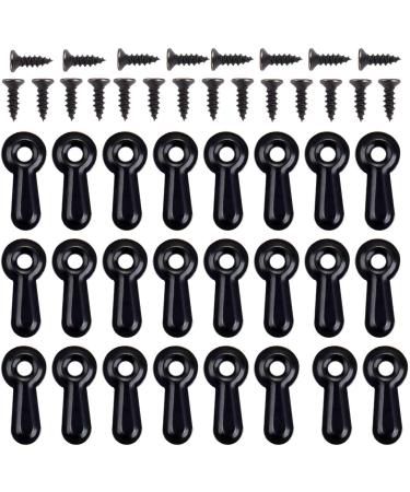 Picture Frame Turn Button Fasteners Set, 100 PCS Picture Frame Backing Clips Photo Frame Hardware Clips with 100 Pieces Screws for Hanging Pictures, Photos, Drawing by PinCute (Black)