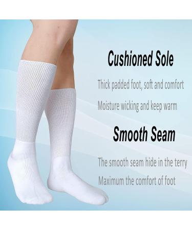 COIYUFUX 2 Pairs Extra Wide Bariatric Diabetic Socks for Swollen Feet - Non-Binding Medical Socks for Men and Women - Buy Online on GoSupps.com