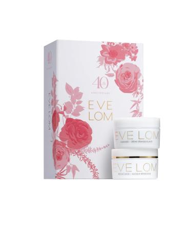 EVE LOM 40th Anniversary Heritage Set - Award Winning Cleansing Balm and Purifying Rescue Mask Bundle - Travel Essentials for Daily Skincare Ritual