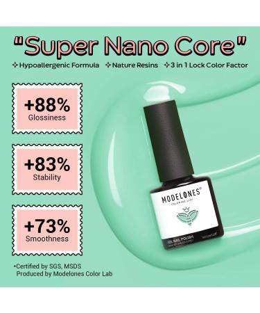 Modelones Gel Nail Polish - 6 Colors Summer Gel Polish Popular Bright Yellow Pink Gel Nail Soak Off U V Gel Nail Kit Beauty Gifts Set Box - Buy Online on GoSupps.com