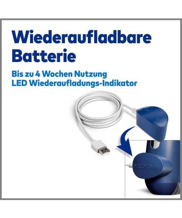 Waterpik Cordless Oral Shower - Advanced Wireless Flosser with Adjustable Pressure Induction Charging & 4x Essentials - Blue - Buy Online on GoSupps.com