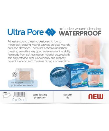 Medrull Waterproof Wound Pavement - Sterile Transparent Protection for Cuts & Scratches | Ideal for Showering & Sports | 75 Pieces (9x10 cm) - Buy Online on GoSupps.com