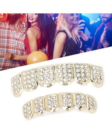 Hip Hop Teeth Brace Hip Hop Teeth Fashionable for Halloween Party for Hip Hop Fashion Shows for Concert for Men for Women(gold) - Buy Online on GoSupps.com