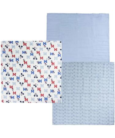 ARTESANIA CERDA Mickey Mouse Baby Boy's Muslin Neck Scarf Blue & Red (70x70 cm) - Buy Online on GoSupps.com