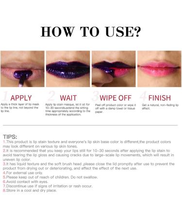 3 pi ces de brillant l vres d collable teinte des l vres d chirures rouge l vres imperm able fournitures de maquillage pour femmes et filles - Buy Online on GoSupps.com