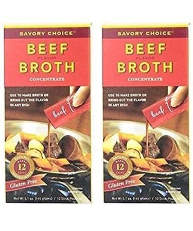 Savory Choice Liquid Beef Broth Concentrate 5.1 Ounce Box (Pack of 2) Beef 0.42 Ounce (Pack of 24)