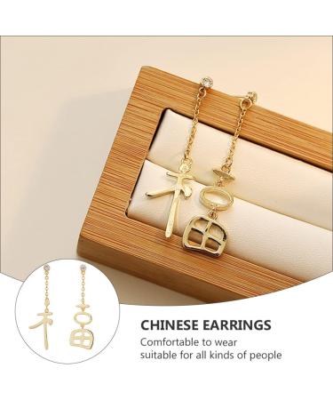 SOIMISS 1 Pair Blessing Earrings Girl Earrings Spring Festival Ear Dangle Ear Decorations Miss South Korea - Buy Online on GoSupps.com