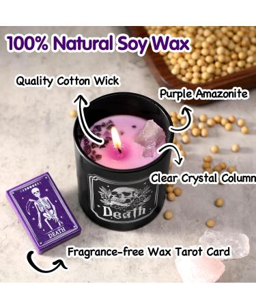 Tuitessine Tarot Candle with Crystals | Death Scented Candle for Meditation Astrology & Witchcraft | Perfect Gift for Women | Stress Relief | Christmas & Halloween - Buy Online on GoSupps.com