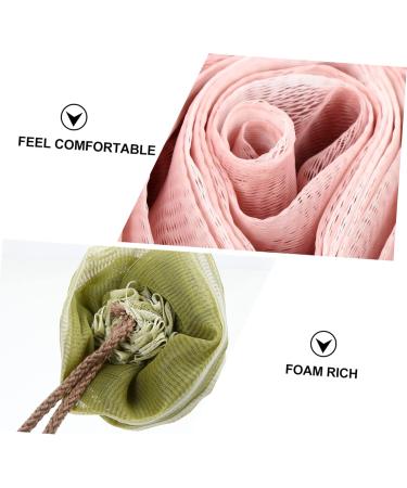 NOLITOY 6 Pcs Rose Bath Balls | Exfoliating Bath Sponge & Shower Scrubber for Body | Large Polyester Bath Poufs for Back Massage | Ideal for Girls - Buy Online on GoSupps.com