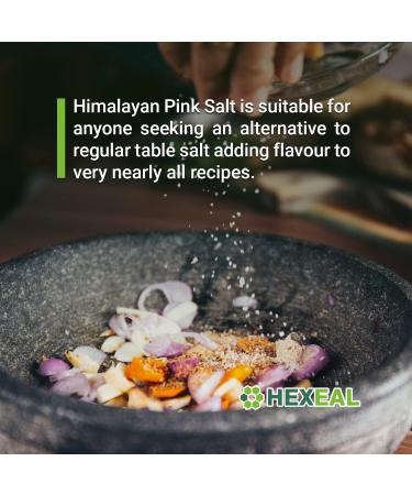 Hexeal Himalayan Pink Salt | Fine | 1kg Tub | FCC Food | Cosmetic Grade | 100% Natural - Buy Online on GoSupps.com