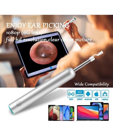 Ear Wax Removal Kit with Camera and 6 Ear Spoons - Ear Cleaner for iPhone, iPad, Android - Silver - Buy Online on GoSupps.com
