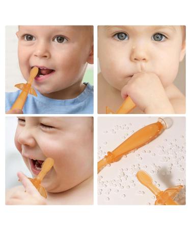 Buy Toddler Training Toothbrush - Soft Silicone 2-in-1 Brush & Bite Ring | Deep Clean Chew Resistant Gift for Boys & Girls - Buy Online on GoSupps.com