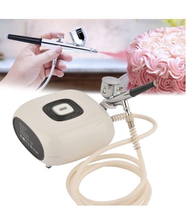 Air Brush Kit 0.3Mm Nozzle Mini Compressor Kit Spray Gun for Beauty Oxygen Injector Cakes Paint Makeup Nails White