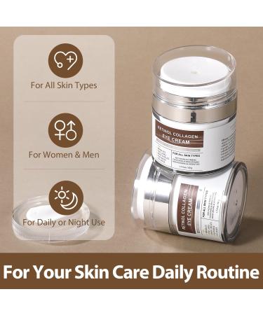 Eye Cream with Retinol Collagen for Wrinkles Avocado for Hydrating Caffeine and Vitamin C for Dark Circles and Puffiness Moisturizer for Women Nourishing Repair Anti Aging Cream - Buy Online on GoSupps.com