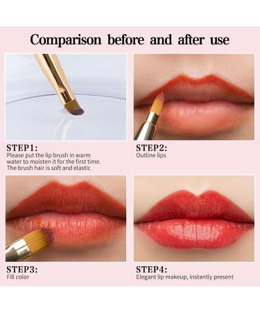 Arqumi Retractable Double-Ended Lip Makeup Brush | Lightweight Lipstick & Gloss Applicator with Protective Lid | Travel & Daily Use | Gold - Buy Online on GoSupps.com