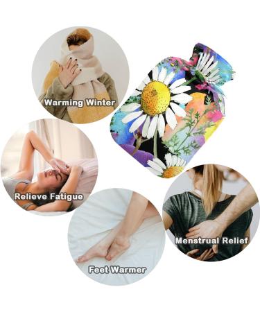 NAANLE 2L Hot Water Bottle with Chrysanthemum Cover | Pain Relief & Heat Therapy for Menstrual Cramps | Large Warm-Up Bag for Hand & Foot Care - Buy Online on GoSupps.com