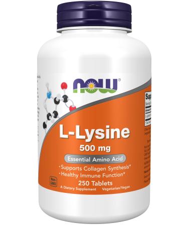 Now Foods L-Lysine 500 Milligrams 250 Tablets