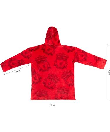 Official Liverpool FC Adult Fleece Poncho Hooded Blanket - Coco Moon Super Soft Changing Robe - Buy Online on GoSupps.com