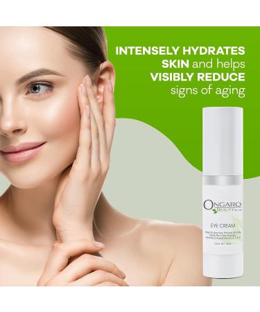 Ongaro Beauty Organic Eye Cream - Anti-Aging Hyaluronic Acid with Aloe Vera, Probiotic Extracts, Peptides, Vitamins - 0.5 fl oz - Buy Online on GoSupps.com