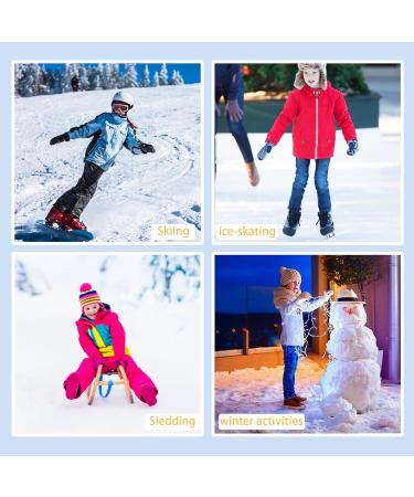 Children's Crate Ski Socks - Unisex Cotton & Wool Thermosocks Thick Reinforced Knee High Winter Sports Socks for Girls - Warm & Colorful - Sizes 26-30 Pink & Blue - Buy Online on GoSupps.com