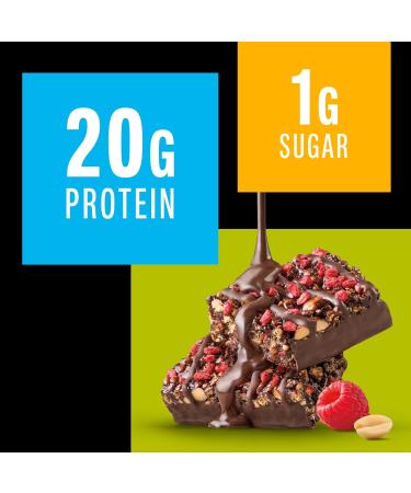 KIND Protein MAX Raspberry Cocoa Crisp 20g Protein 1g Sugar Low Sugar High Protein Snack Bars 4 Count 1 Count (Pack of 4) - Buy Online on GoSupps.com