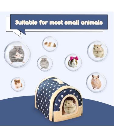 Blue Star Guinea Pig Bed House with Removable Pad - Cozy Hideout for Small Pets - Buy Online on GoSupps.com