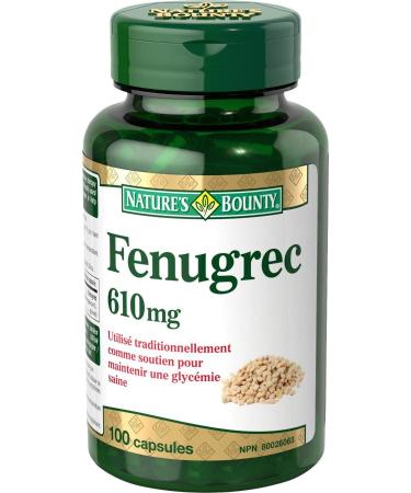 Nature's Bounty Fenugreek Capsules - 610mg (100 Count) | Pure and Potent Supplement - Buy Online on GoSupps.com