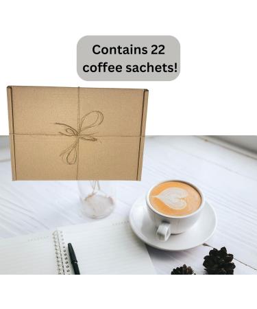 Premium Coffee Gift Set Bundle: 22 Sachets & Instant Coffee - Variety of Gourmet Flavors - Coffee Gifts Box - Buy Online on GoSupps.com