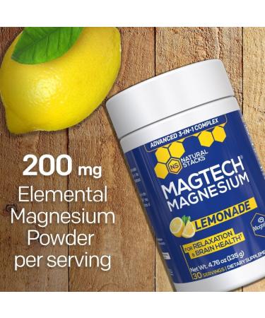 Magtech Magnesium Capsules & Lemonade Bundle - 3 Forms of Magnesium - Supports Relaxation and Brain Health* - 60 Total Servings - Buy Online on GoSupps.com