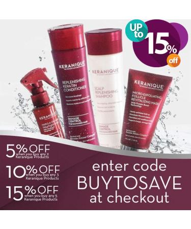 Keranique 60 Day Hair Thickening Kit | Sulfate-Free Shampoo, Conditioner, Texturizing Mousse | Strengthen Thinning Hair | Improve Hair Texture - Buy Online on GoSupps.com