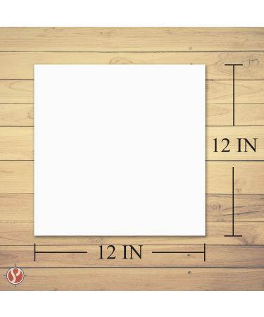 12 x 12 Square Cardstock | 80lb Cover White Thick Card Stock Paper - Smooth Finish | For Scrapbooking Arts and Crafts Wedding Invitations Bussines Cards | 50 Cards Per Pack 12 x 12 Inches - Buy Online on GoSupps.com