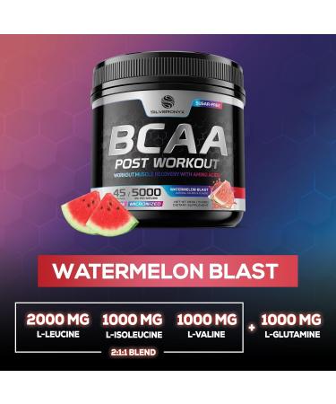 Muscle Recovery Drink Powder with BCAA L-Glutamine & Amino Acids - Best Muscle Recovery Supplements for Post Workout - Sugar Free Branched Chain Amino Acid Supplement for Women & Men - 45 Servings - Buy Online on GoSupps.com