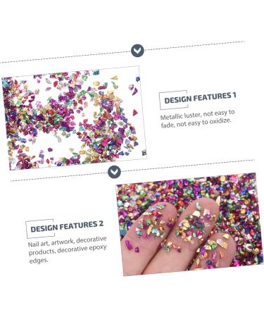 WOONEKY 1 Glass Chip 3D Nail Charms Bulk Bud Nail Jewels Resin Charms Nail Art Jewels Irregular Glass Charms Epoxy Resin Filler Irregular Glass Nail Art Chunky Manicure Jewelry Drill 0.5X0.3cm Colorful - Buy Online on GoSupps.com