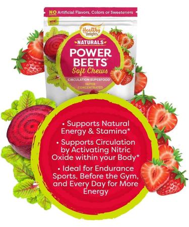 Healthy Delights Naturals Power Beets Soft Chews - Strawberry Burst - 30 Count - Buy Online on GoSupps.com