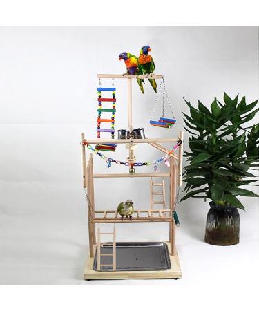 AHANDMAKER Bird Step Wood Ladder Natural Wood Bird Climbing Toys Birds Steps Climbing Bridge Wooden Ladder for Parrot Parakeet Cockatoo Lovebirds Budgie - Buy Online on GoSupps.com
