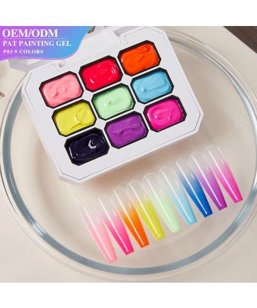  G n rique Nail gel palette - artistic with 9 gradient colors creative painting accessory durable and glossy design | Gel enamel palette for women and girls - Buy Online on GoSupps.com