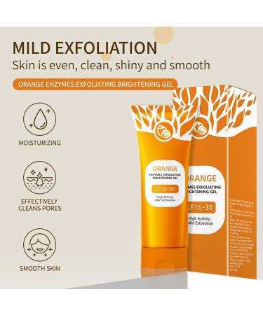 Orange Exfoliating Brightening Gel 50g Gel Exfoliant Visage Et Corps Gommage Corps Exfoliant Gelee Eclaircissante Gommage Gentle Exfoliator For Face Skin Exfoliator For Body (3PC 50g) 3PC 50 g (Lot de 1) - Buy Online on GoSupps.com