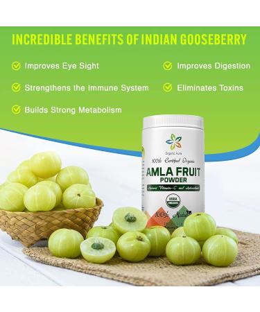 Certified Organic Aura Amla Powder 16Oz - 1Lb. Powerhouse of Natural Vitamin C. Great Source of Antioxidants. Supports Immunity and Vitality. - Buy Online on GoSupps.com