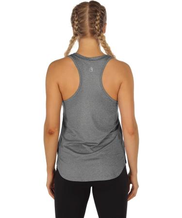 Icyzone Women's Racerback Workout Tank Tops - Pack of 3, Medium Charcoal/Jade/Hot Pink - Buy Online on GoSupps.com