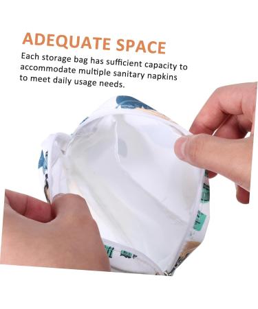 Coolhiya 4-Pack Women's Storage Bags for Menstrual Pads & Travel Cosmetics - Washable Cotton - Buy Online on GoSupps.com