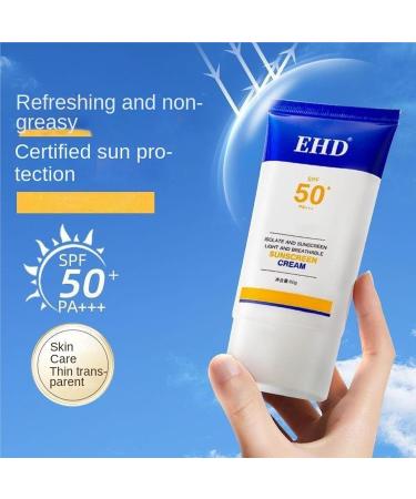 Ehd Sunscreen Sunscreen for Face Spf 50 Face Sunscreen Moisturizer Natural Sunscreen Facial Sunscreen Daily Uv Defense Sunscreen Fast-absorbing and Non-sticky (1PCS) - Buy Online on GoSupps.com