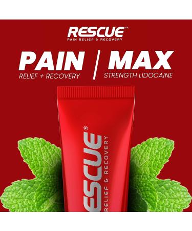 Rescue Pain Relief Cream with Lidocaine, MSM, Arnica - 4 oz | Neck, Lower Back, Nerve, Knee, Shoulder Pain Relief | Fast-Acting Sore Muscle Relief - Buy Online on GoSupps.com